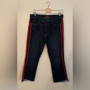 Mother Insider Step Crop Fray in Speed Racer